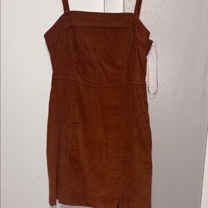 Hollister Brown Sheath Mini Dress Square Neck Sleeveless
